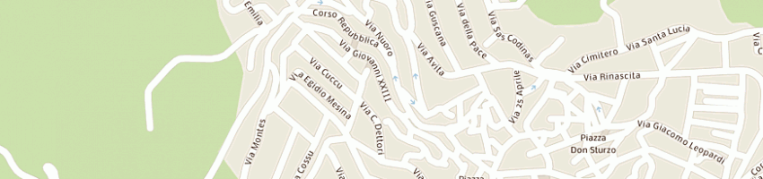 Mappa della impresa croce verde a ORGOSOLO