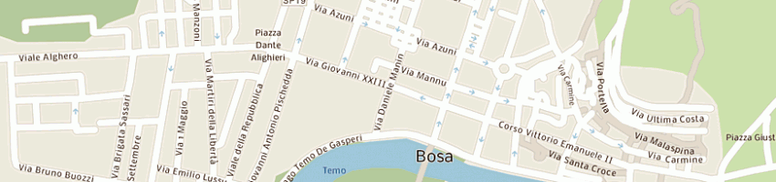 Mappa della impresa sindacato pensionati italiani spi cgil -bos a BOSA