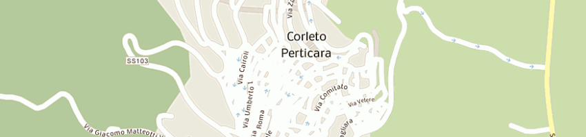 Mappa della impresa albergo - ristorante - pizzeria jn rose a CORLETO PERTICARA
