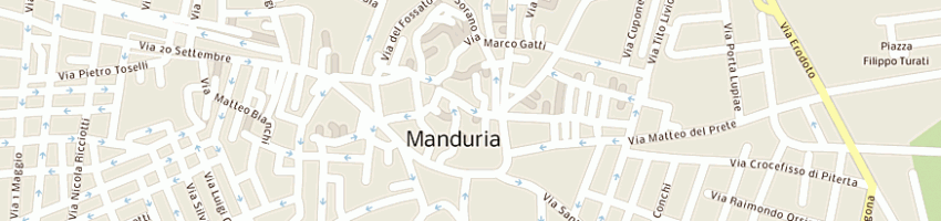 Mappa della impresa consorzio di tutela del primitivo di manduria doc e primitivo igt a MANDURIA