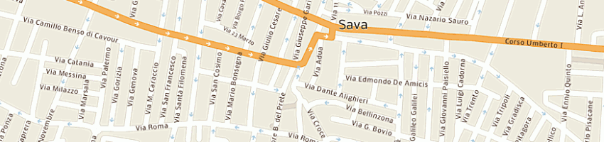 Mappa della impresa municipio a SAVA