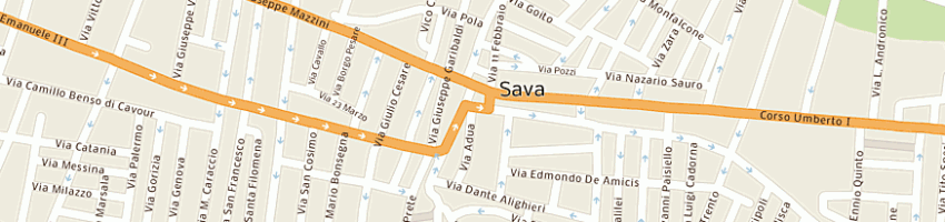 Mappa della impresa bar della vittoria a SAVA
