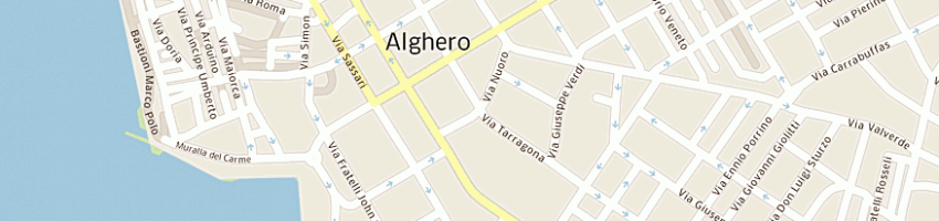 Mappa della impresa polizia a ALGHERO
