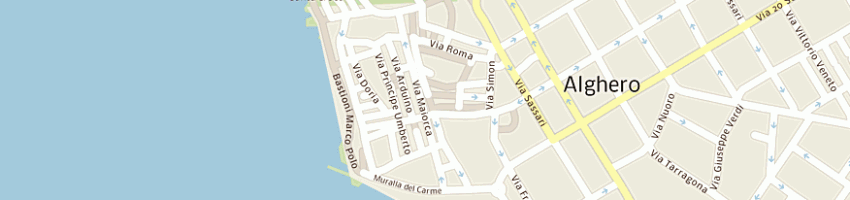 Mappa della impresa agenzia immobiliare alghero casa di caucci giovanna elisa maria a ALGHERO