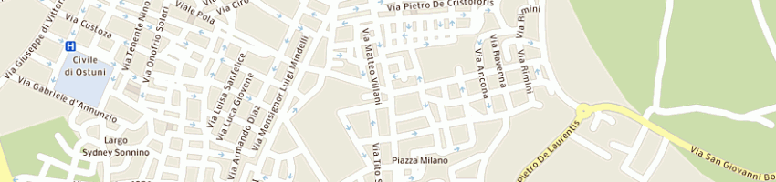 Mappa della impresa associazione italiana della croce rossa a OSTUNI