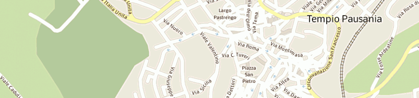Mappa della impresa oggiano giuseppe a TEMPIO PAUSANIA