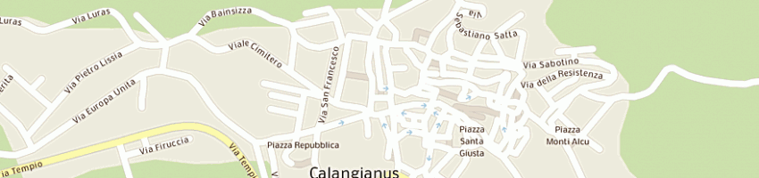 Mappa della impresa puliga antonio snc di puliga giovannina e rosanna a CALANGIANUS