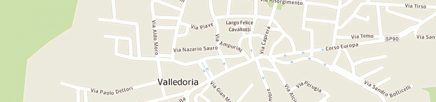 Mappa della impresa cartogadget di baduena giannino a VALLEDORIA