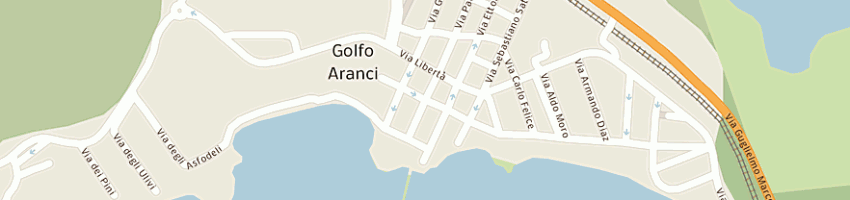 Mappa della impresa hotel gabbiano azzurro a GOLFO ARANCI
