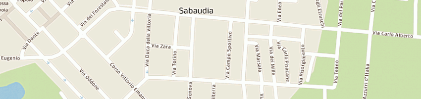 Mappa della impresa sei spa a SABAUDIA