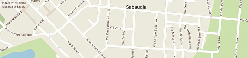 Mappa della impresa autoscuola olimpia a SABAUDIA