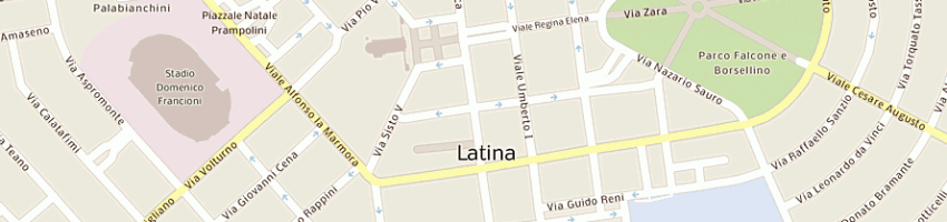 Mappa della impresa azienda latina energia e ambiente spa a LATINA