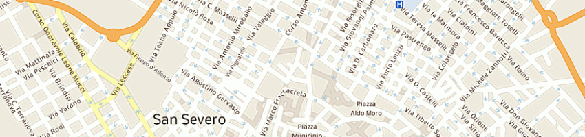 Mappa della impresa ristorante le cantine di borgo casale a SAN SEVERO