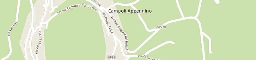 Mappa della impresa municipio a CAMPOLI APPENNINO