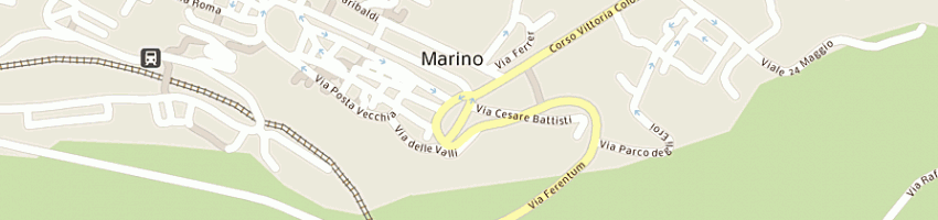 Mappa della impresa comune di marino posteggio taxi a MARINO