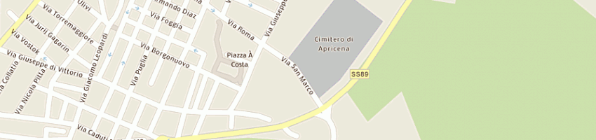 Mappa della impresa alberghi attilio - panificio pizzeria a APRICENA