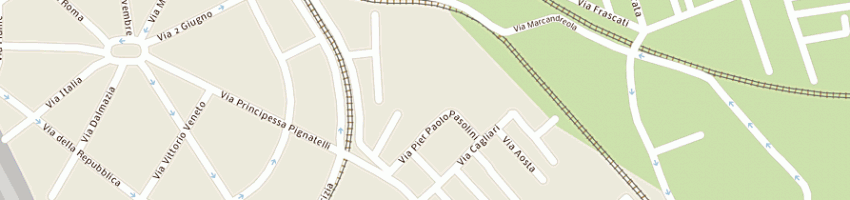 Mappa della impresa comando vigili urbani a CIAMPINO