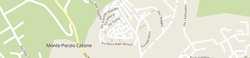 Mappa della impresa subrizi anna a MONTE PORZIO CATONE