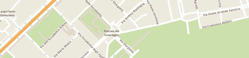 Mappa della impresa carrozzeia caravaggio a ROMA