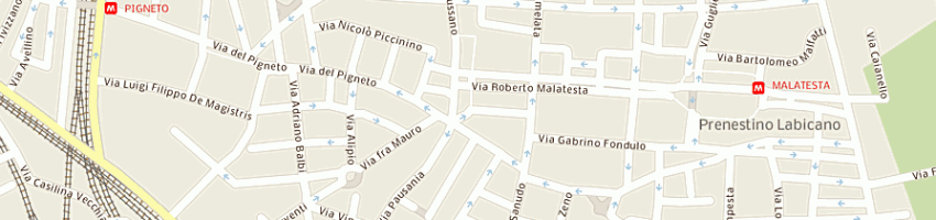 Mappa della impresa no - stop center a ROMA