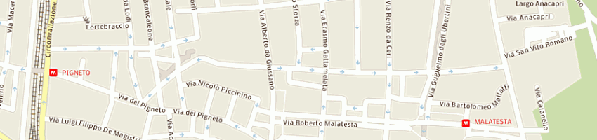 Mappa della impresa macelleria onorati alberto a ROMA