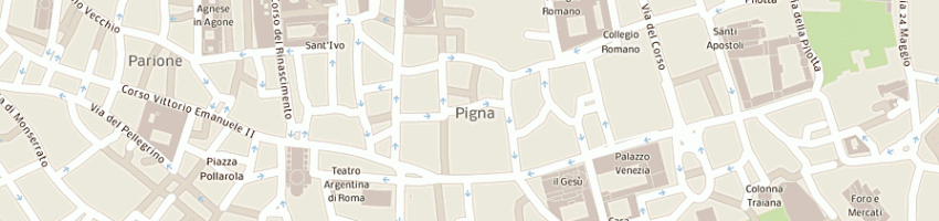 Mappa della impresa galleria della pigna a ROMA