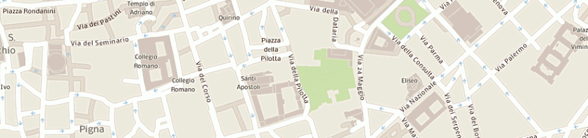 Mappa della impresa pontificia universita gregoriana a ROMA