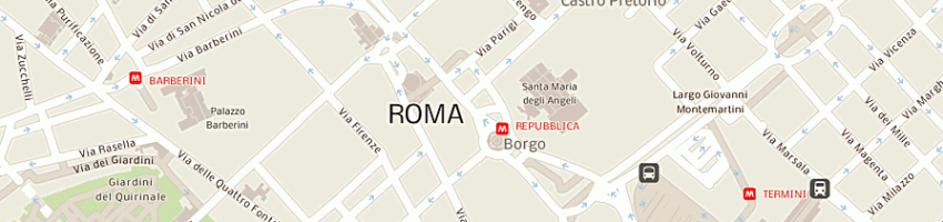 Mappa della impresa horvath regali a ROMA
