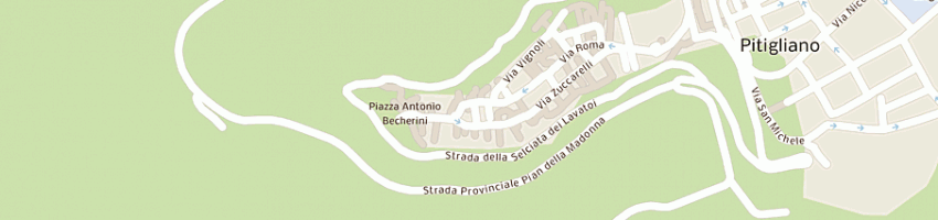 Mappa della impresa olivotto rolando osteria dell'acqua ardente a PITIGLIANO