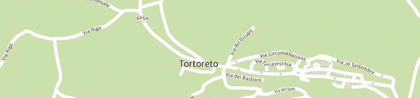 Mappa della impresa ristorante pizzeria l'oasi a TORTORETO