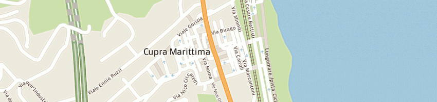 Mappa della impresa massarenti manuela a CUPRA MARITTIMA