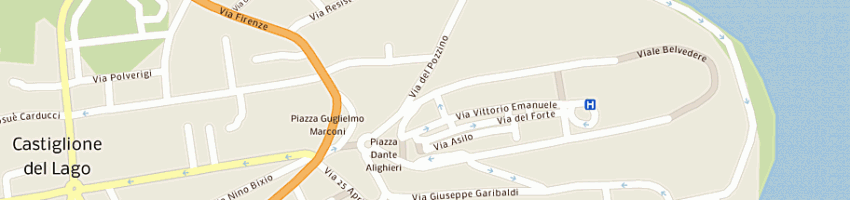 Mappa della impresa associazione italiana della croce rossa a CASTIGLIONE DEL LAGO
