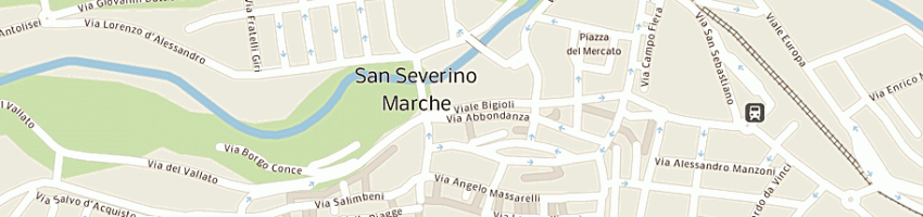 Mappa della impresa ristorante cavallini a SAN SEVERINO MARCHE