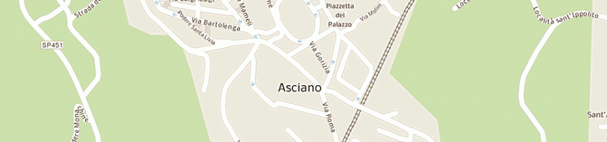 Mappa della impresa albergo ristorante il bersagliere a ASCIANO
