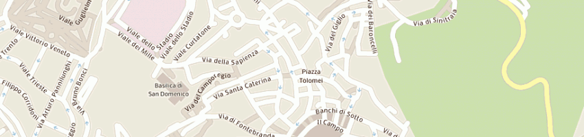 Mappa della impresa pizzeria pontani snc di carlini giuseppe e c a SIENA