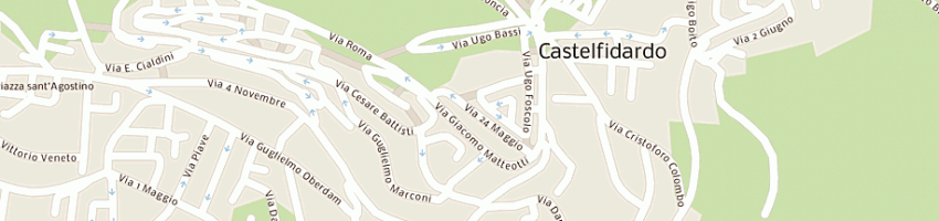 Mappa della impresa albergo la ginestra di bevilacqua a CASTELFIDARDO