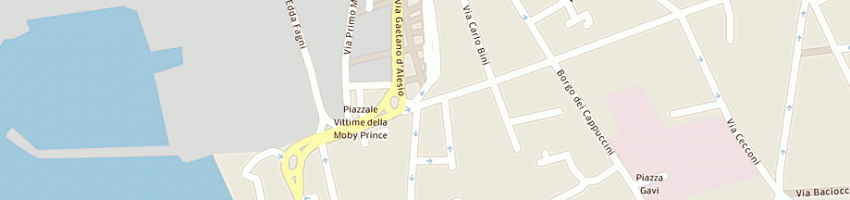 Mappa della impresa bar sirena snc di meloni francesco e schirru maria a LIVORNO