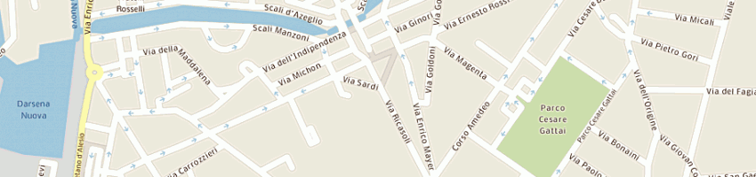 Mappa della impresa pizzeria ristorante bella napoli a LIVORNO