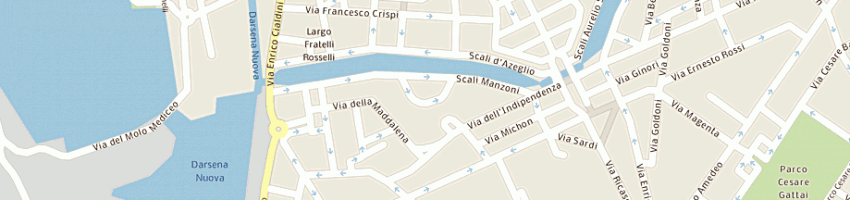 Mappa della impresa manin service snc di giorgio luperi e luca turroni a LIVORNO