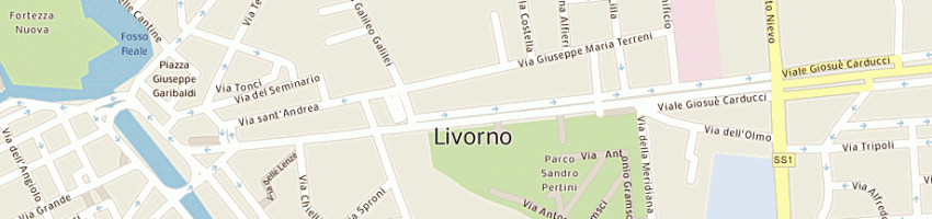 Mappa della impresa albergo quattro mori a LIVORNO