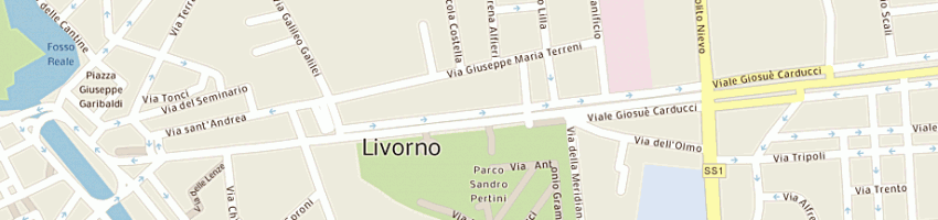 Mappa della impresa ristorante la barcarola a LIVORNO