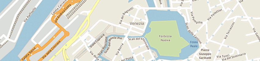 Mappa della impresa trattoria l'antica venezia di tonci attilio a LIVORNO