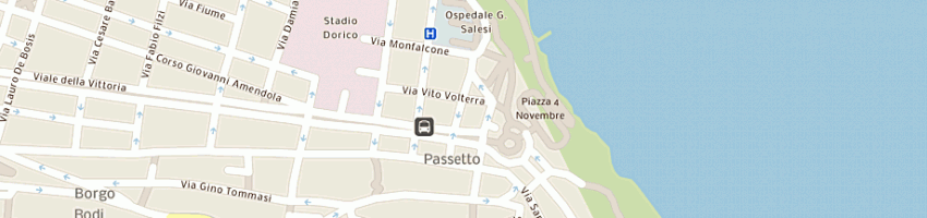 Mappa della impresa pizzeria passetto a ANCONA
