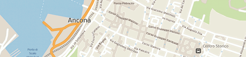 Mappa della impresa pizzeria pizzy srl a ANCONA