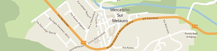 Mappa della impresa icam (srl) a MERCATELLO SUL METAURO