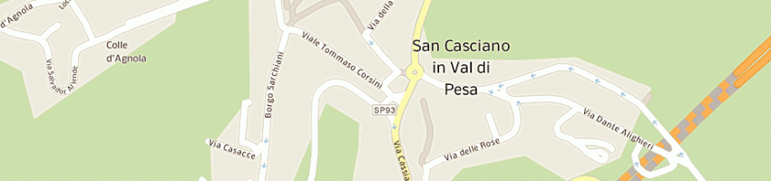 Mappa della impresa poste italiane spa - filiale firenze 2 provincia a SAN CASCIANO IN VAL DI PESA