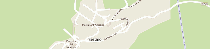 Mappa della impresa ristorante pizzeria la locanda di capucci francesca c snc a SESTINO