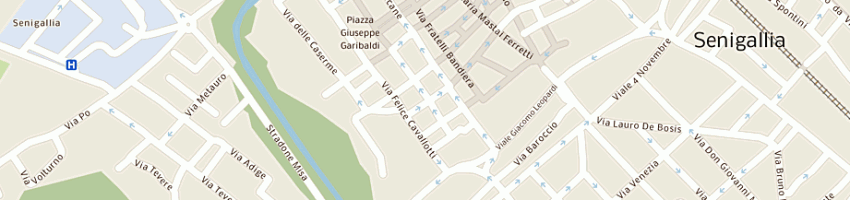 Mappa della impresa pizzeria ristorante il boscaiolo a SENIGALLIA