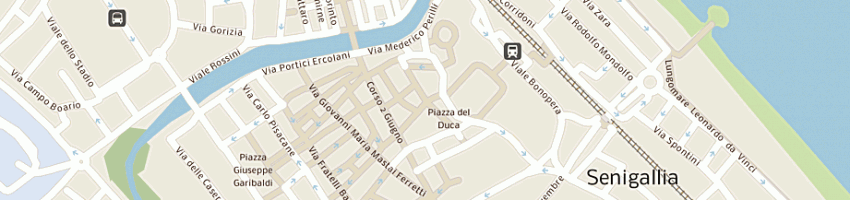 Mappa della impresa ristorante pizzeria eden a SENIGALLIA