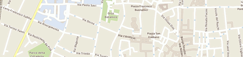 Mappa della impresa domus galilaeana a PISA